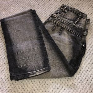 Gray and black Colombian booty lifting jeans